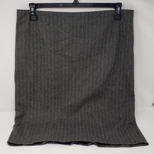 Gray Midi Side Zip Skirt.